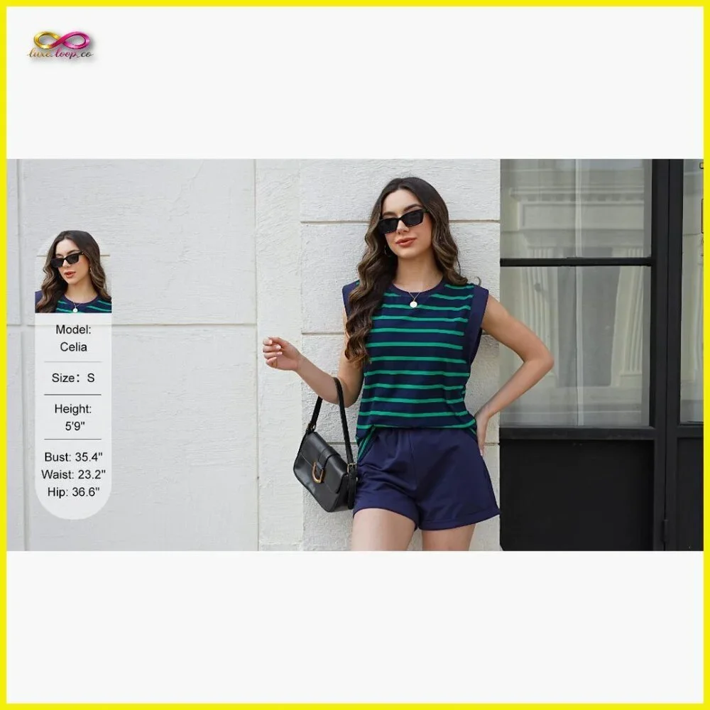 Lightweight Lounge Set Cap Sleeve Top Elastic Waist Shorts Matching Outfit